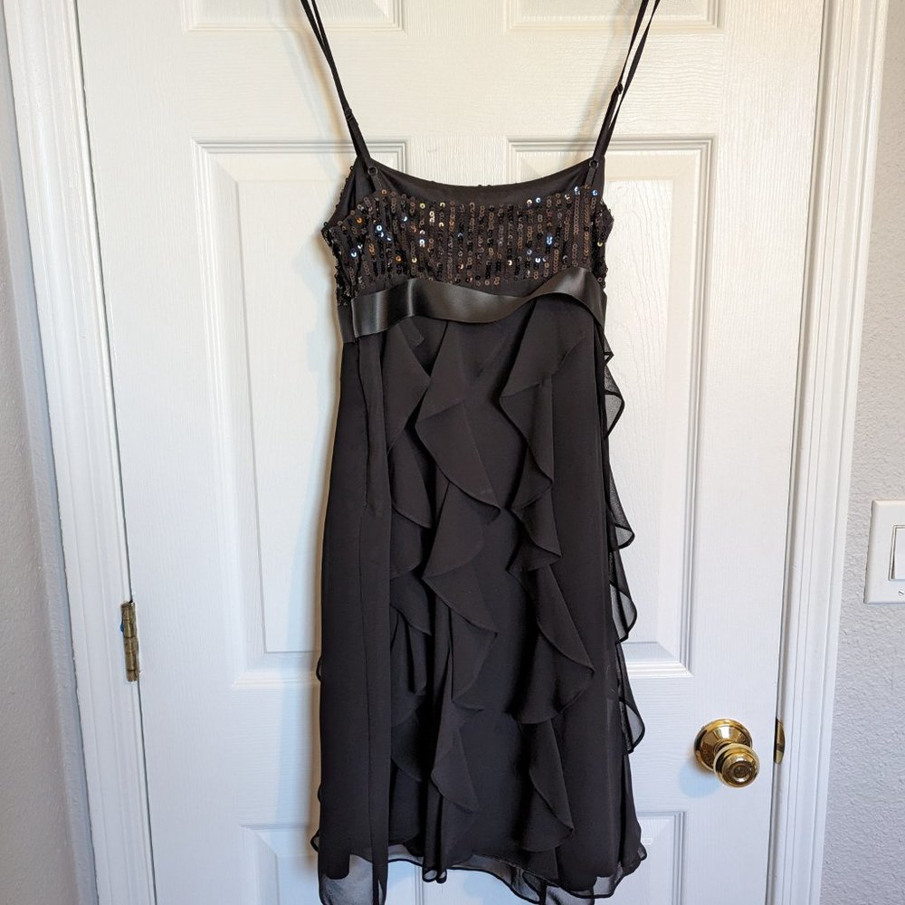 Vintage LBD! Ruffles | EMPIRE WAIST A-LINE | 6 / M | Coldwater Creek | NWOT - Picture 5 of 6